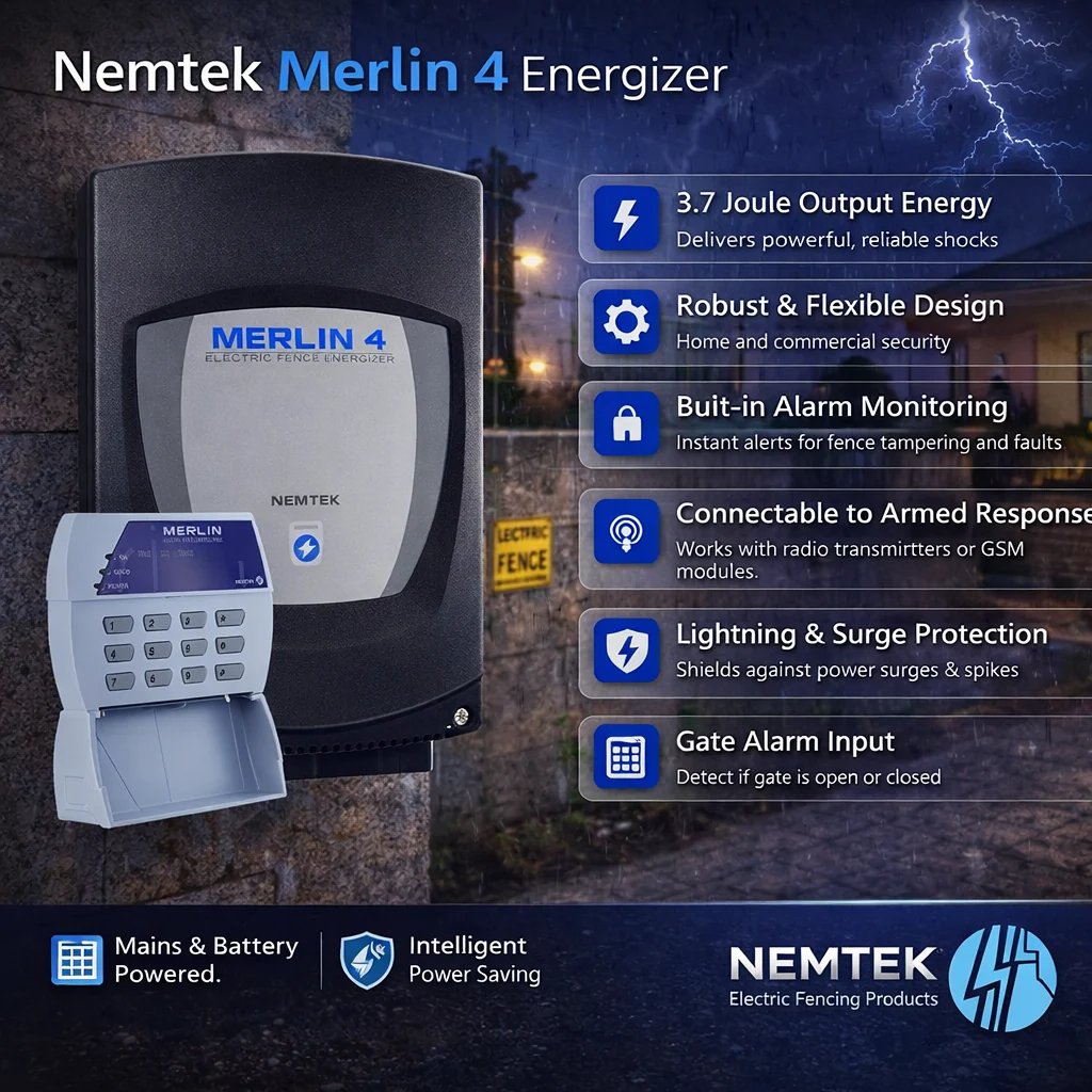 Nemtek Energizer Merlin 4I Energizer With Keypad